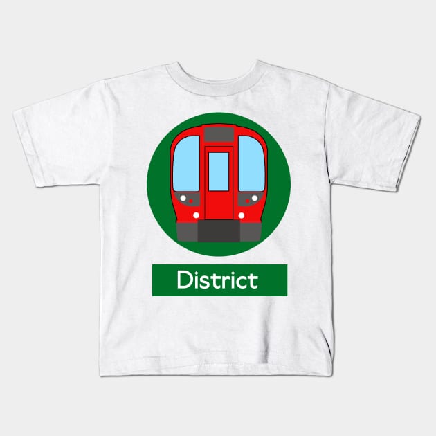 London Underground Subway District Kids T-Shirt by 2createstuff